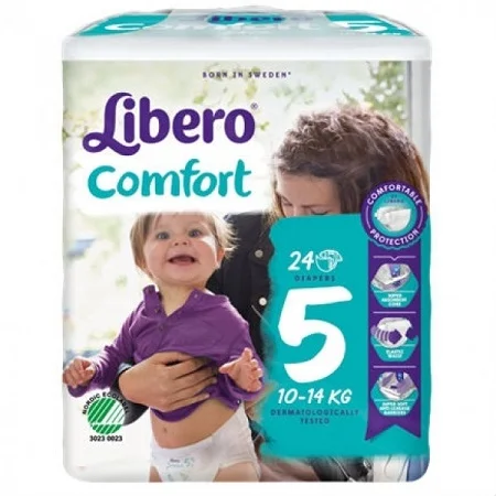 Libero Fraldas Comfort Tam 5 (10-14kg) X24