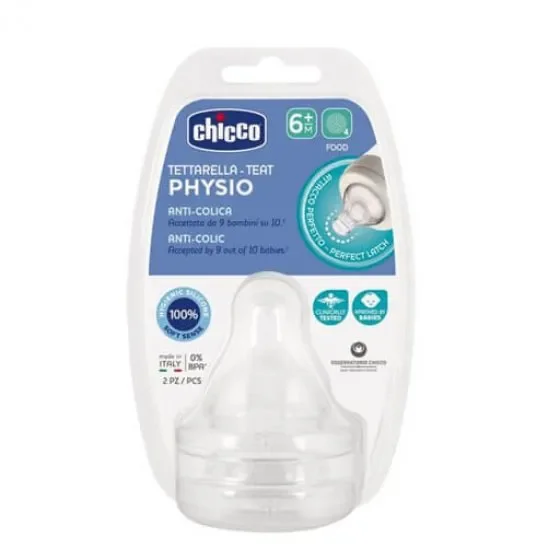 Chicco P5 Tetina Silicone Papa 6M+ X2