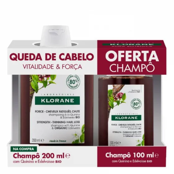 Klorane Capilar Champo Quinina Bio 200ml +OFERTA Champo 100ml