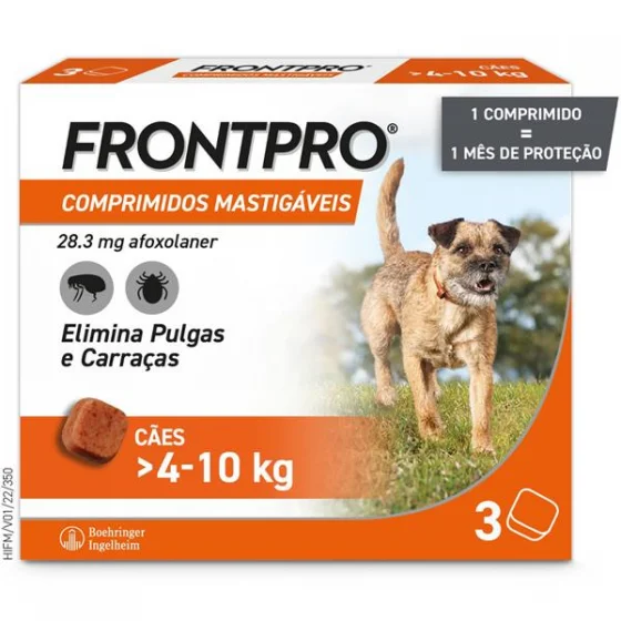 Frontpro 28mg Cães >4-10Kg Comp Mast X3, 28.3 mg comp mast VET